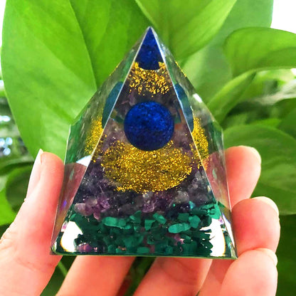 Energy Generator Crystal Gemstones Pyramid-ALOE WINGS STORE