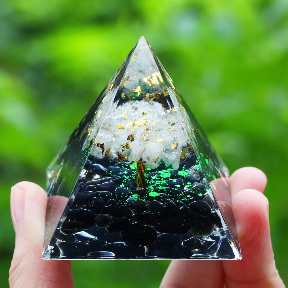 Crystals Stone Orgone Energy Generator Pyramid SELECTION-ALOE WINGS STORE