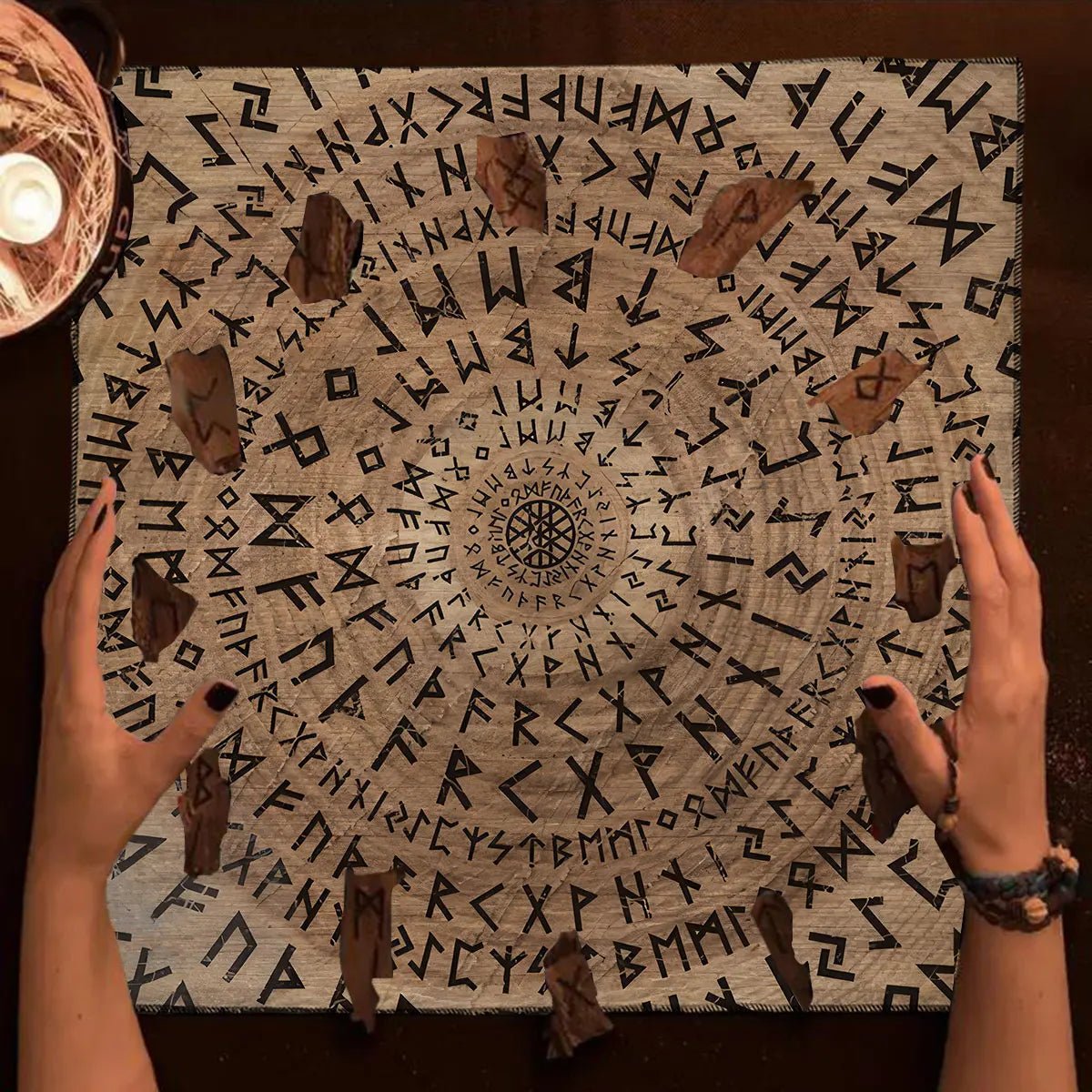 Runes Spiritual Tablecloth - ALOE WINGS STORE