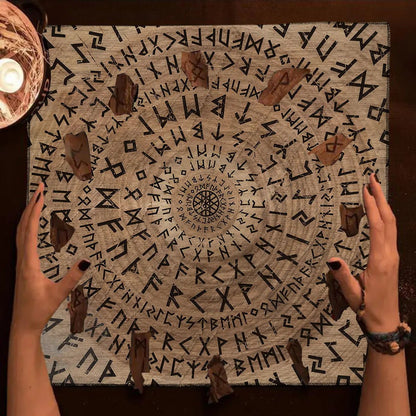 Runes Spiritual Tablecloth - ALOE WINGS STORE