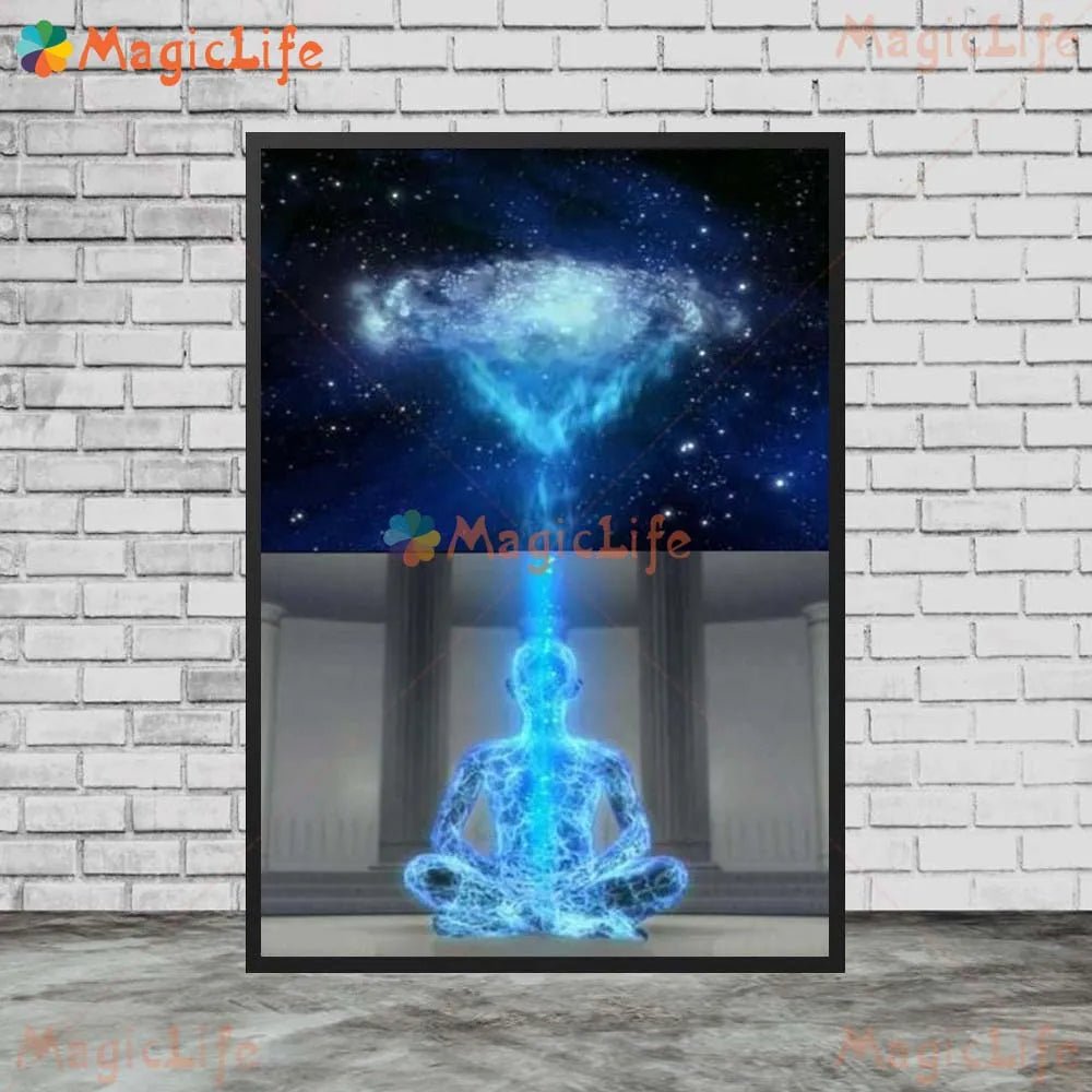 Yoga Chakras Kundalini Energy Self-Motivation Unframed Canva Wall Hanging SELECTION - ALOE WINGS STORE