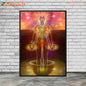 Yoga Chakras Kundalini Energy Self-Motivation Unframed Canva Wall Hanging SELECTION - ALOE WINGS STORE