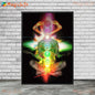 Yoga Chakras Kundalini Energy Self-Motivation Unframed Canva Wall Hanging SELECTION - ALOE WINGS STORE