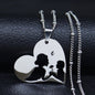 Love Heart Baby Mom Stainless Steel Necklace Women Gold Color Kid Flower Family Collar Neck Chain Mother's Day Gift Jewelry N913 - ALOE WINGS STORE