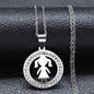 Love Heart Baby Mom Stainless Steel Necklace Women Gold Color Kid Flower Family Collar Neck Chain Mother's Day Gift Jewelry N913 - ALOE WINGS STORE