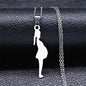 Love Heart Baby Mom Stainless Steel Necklace Women Gold Color Kid Flower Family Collar Neck Chain Mother's Day Gift Jewelry N913 - ALOE WINGS STORE