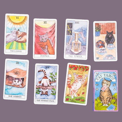 Cat Tarot: Guidebook and 78 Cards - ALOE WINGS STORE