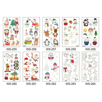 🟢🤶Christmas Glow-In-The-Dark Luminous Tattoo Stickers🎄🟢 - ALOE WINGS STORE