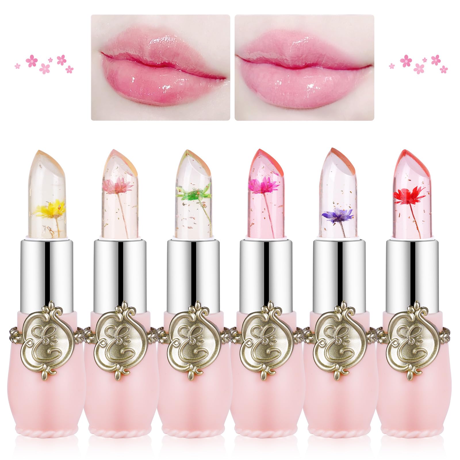 Flower Power Lip Gloss: 6-Piece Temperature-Changing Set - ALOE WINGS STORE