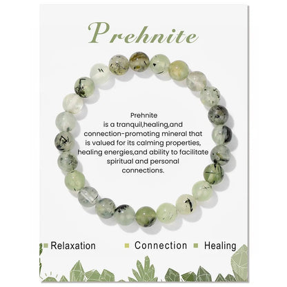 Natural Stone Quartz Beads Bracelet With An Information Card SELECTION - ALOE WINGS STORE