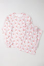 Festive Pink Santa Claus Two Piece Lounge Set - ALOE WINGS STORE
