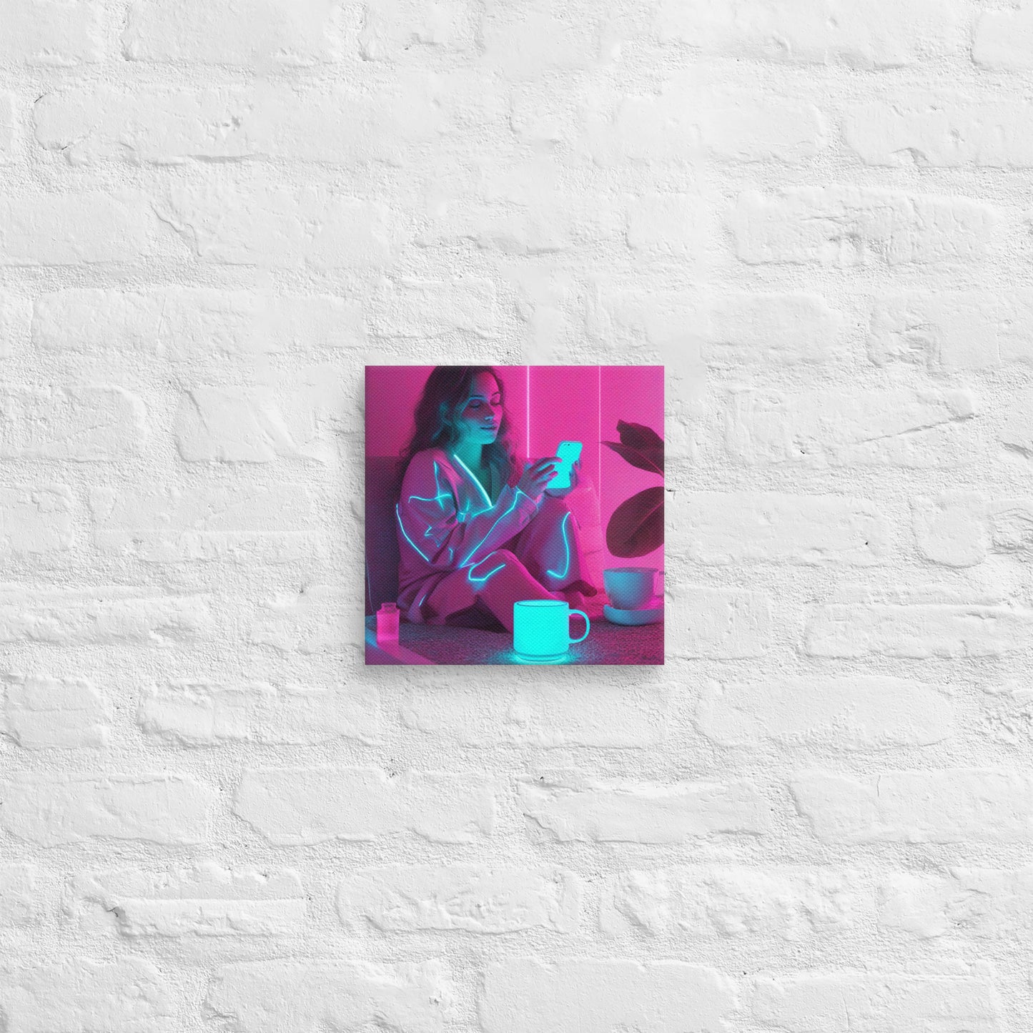 Neon Pink Lady Canva - ALOE WINGS STORE