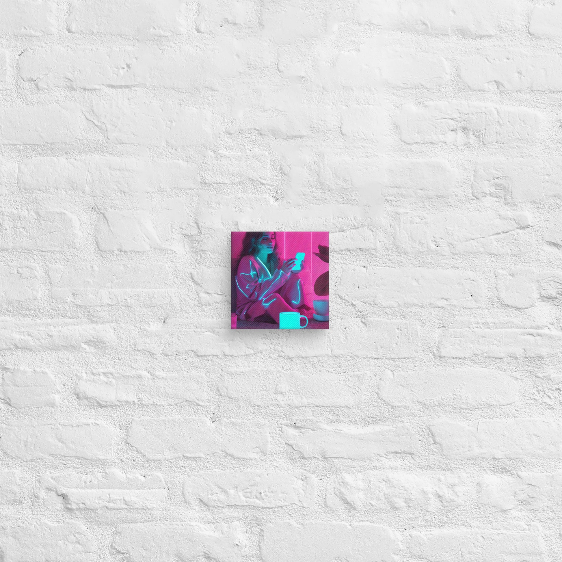 Neon Pink Lady Canva - ALOE WINGS STORE