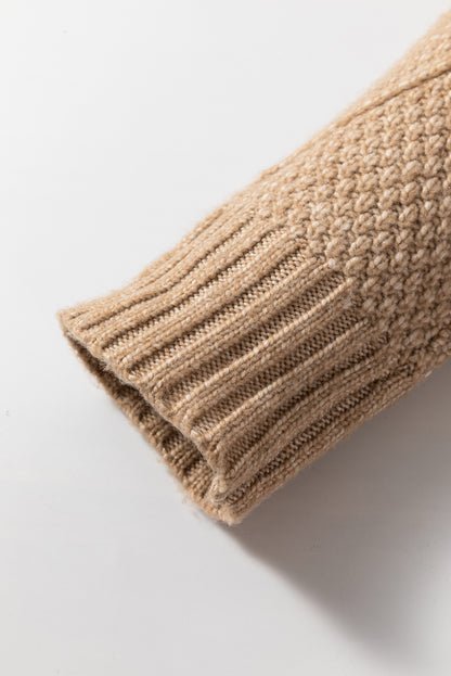 Cozy Loose Cable Knit Sweater Dress - ALOE WINGS STORE