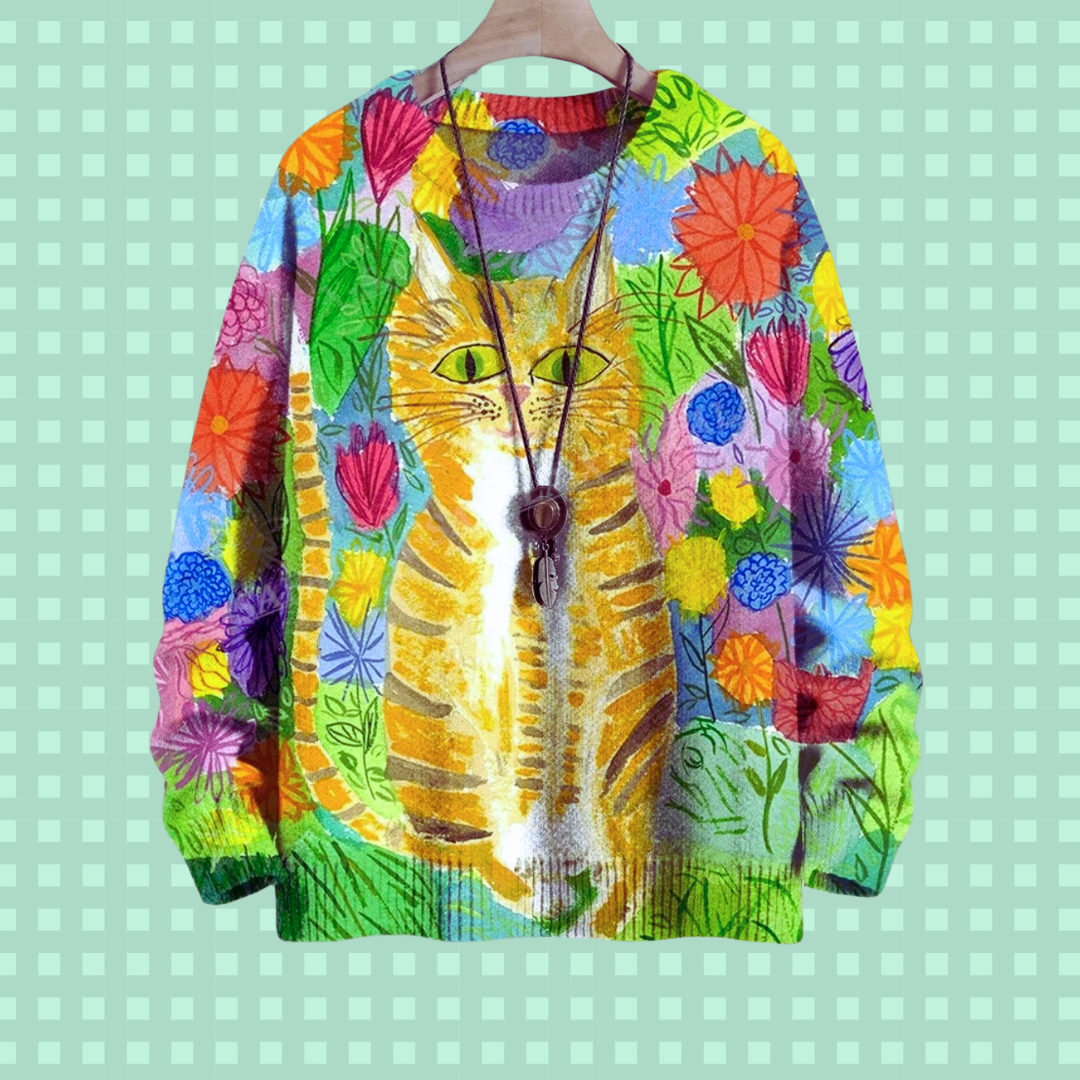 Chic & Adorable Artistic Cat Sweater Collection - ALOE WINGS STORE