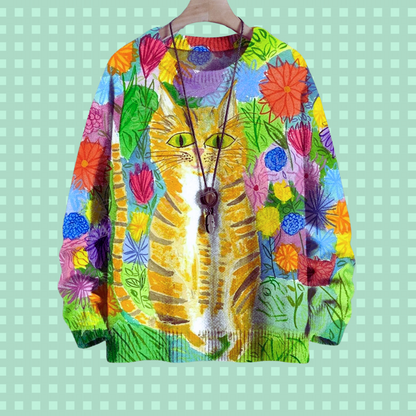 Chic & Adorable Artistic Cat Sweater Collection - ALOE WINGS STORE