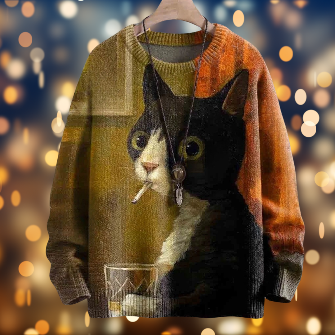 Chic & Adorable Artistic Cat Sweater Collection - ALOE WINGS STORE