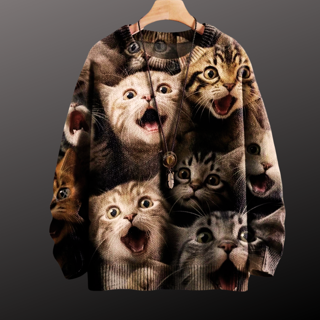 Chic & Adorable Artistic Cat Sweater Collection - ALOE WINGS STORE