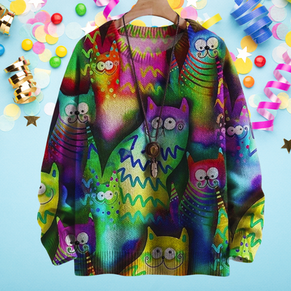 Chic & Adorable Artistic Cat Sweater Collection - ALOE WINGS STORE