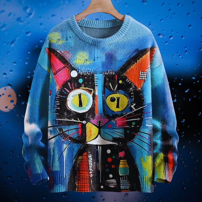 Chic & Adorable Artistic Cat Sweater Collection - ALOE WINGS STORE