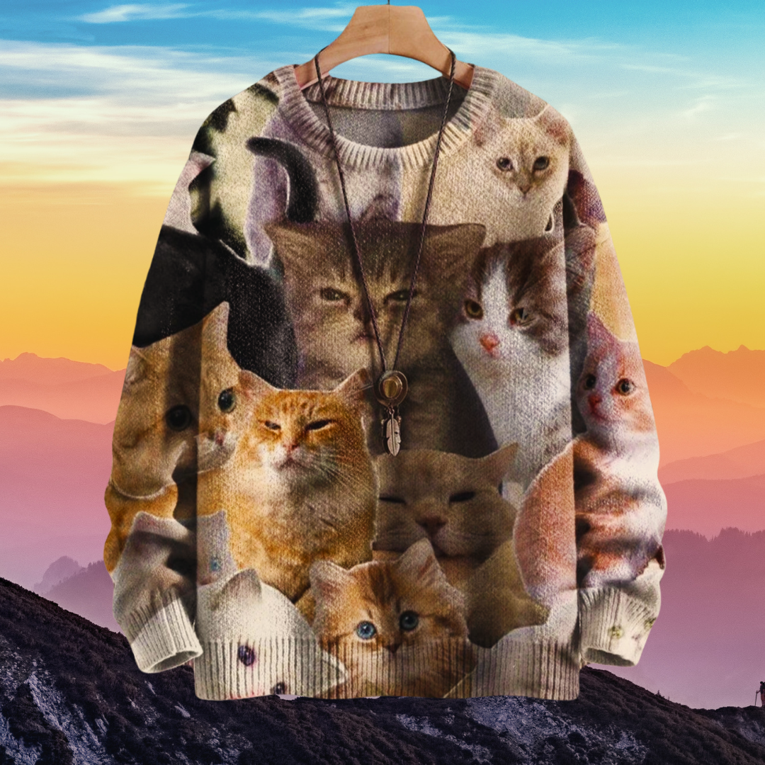 Chic & Adorable Artistic Cat Sweater Collection - ALOE WINGS STORE