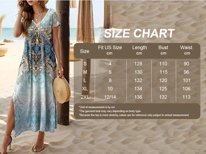 Elegant Summer V-Neck Women's Dresses –  Slit Design, Urban Street Style - ALOE WINGS STORE