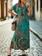 Elegant Summer V-Neck Women's Dresses –  Slit Design, Urban Street Style - ALOE WINGS STORE