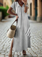 Elegant Summer V-Neck Women's Dresses –  Slit Design, Urban Street Style - ALOE WINGS STORE