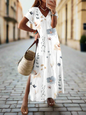 Elegant Summer V-Neck Women's Dresses –  Slit Design, Urban Street Style - ALOE WINGS STORE