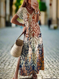 Elegant Summer V-Neck Women's Dresses –  Slit Design, Urban Street Style - ALOE WINGS STORE