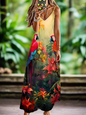Unkissed & Stunning: Floral V-Neck Dresses - ALOE WINGS STORE