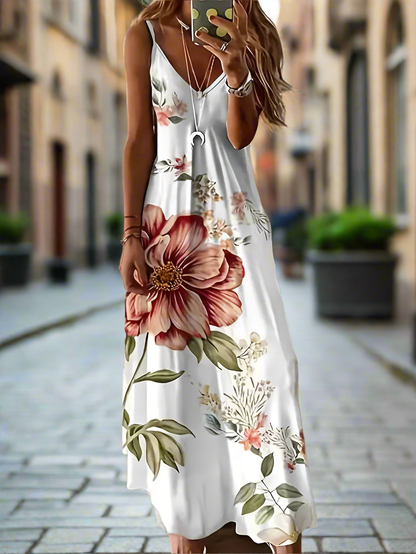 Unkissed & Stunning: Floral V-Neck Dresses - ALOE WINGS STORE
