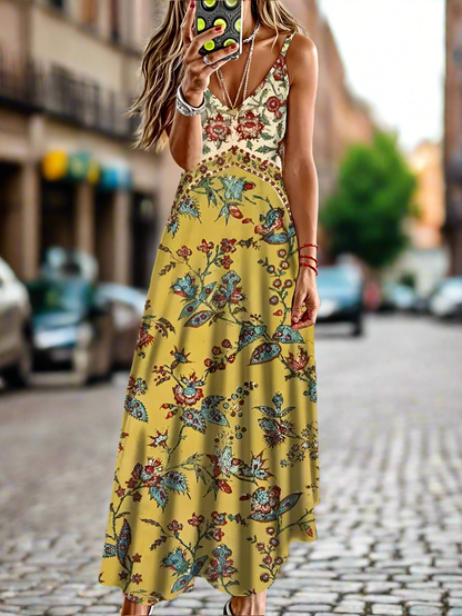 Unkissed & Stunning: Floral V-Neck Dresses - ALOE WINGS STORE