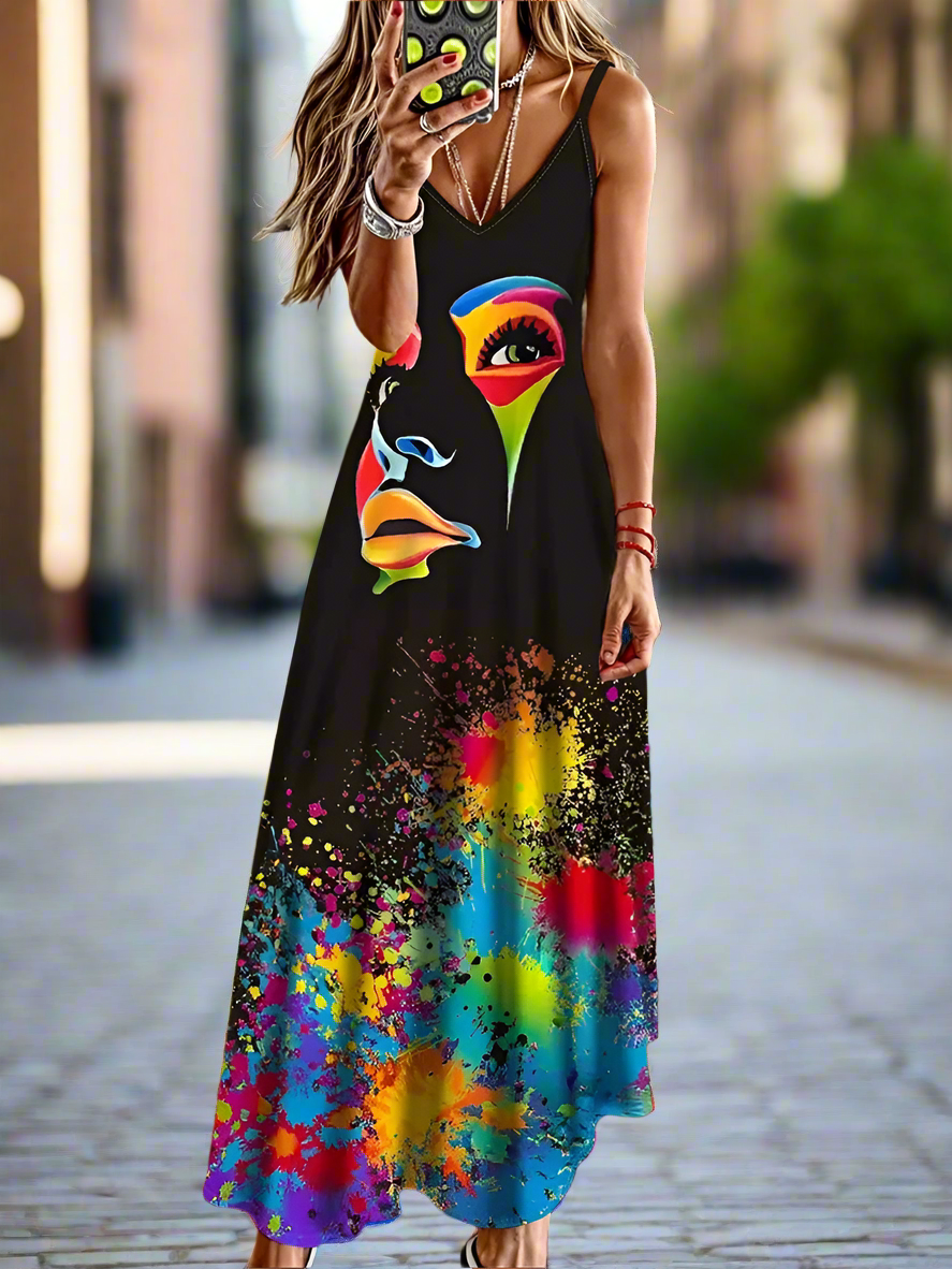 Unkissed & Stunning: Floral V-Neck Dresses - ALOE WINGS STORE