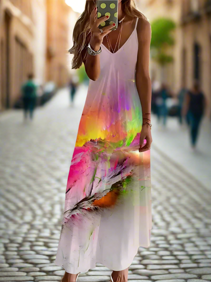 Unkissed & Stunning: Floral V-Neck Dresses - ALOE WINGS STORE