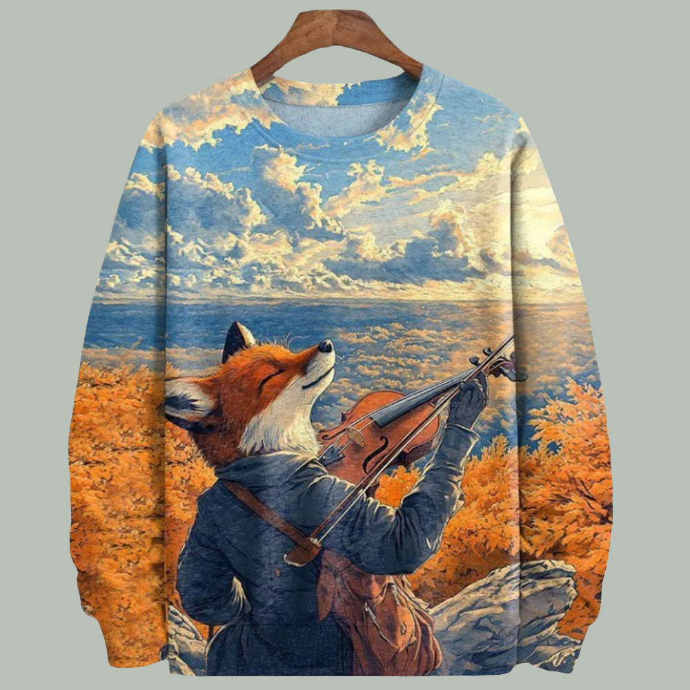 Trendy Unisex Graphic Sweater Collection with Fox Designs - ALOE WINGS STORE