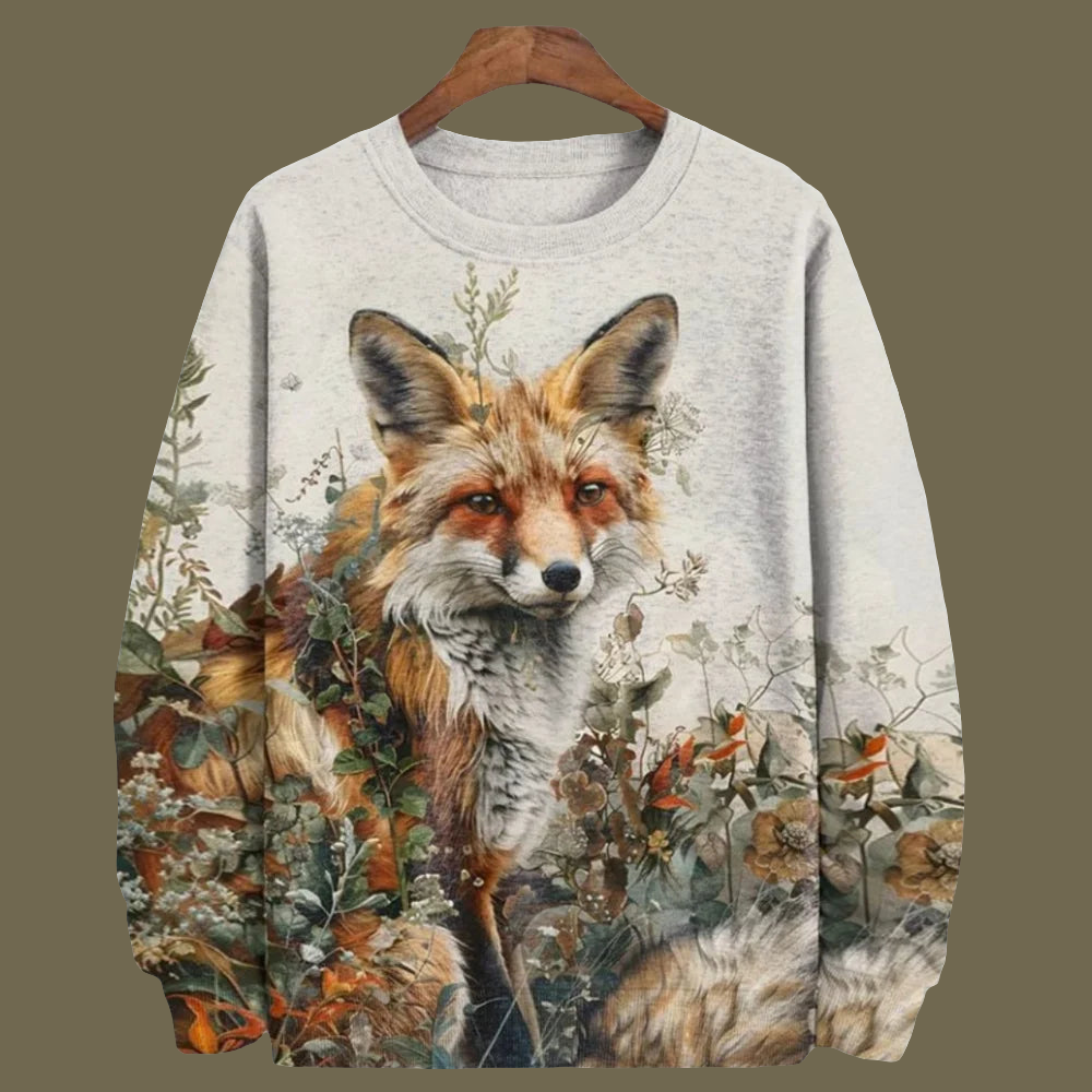 Trendy Unisex Graphic Sweater Collection with Fox Designs - ALOE WINGS STORE