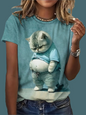 Trendy Unisex T-Shirt Collection with Cute 3D Cat Prints - ALOE WINGS STORE