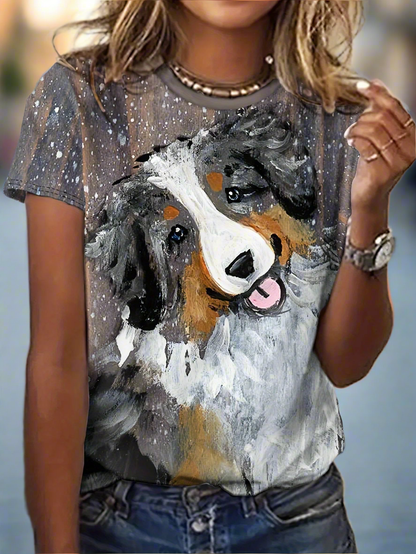 Cute Canine 3D Print T-Shirt Collection – Casual & Adorable - ALOE WINGS STORE