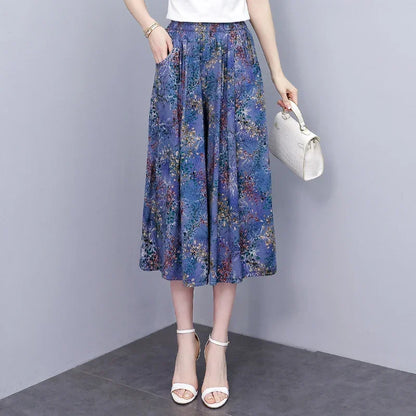 Women's Trendy Casual Elastic Loose-Fit Vintage 
High-Waisted Wide Leg Trousers Selection - ALOE WINGS STORE