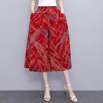 Women's Trendy Casual Elastic Loose-Fit Vintage 
High-Waisted Wide Leg Trousers Selection - ALOE WINGS STORE