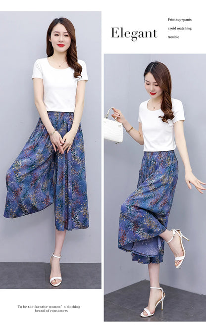 Women's Trendy Casual Elastic Loose-Fit Vintage 
High-Waisted Wide Leg Trousers Selection - ALOE WINGS STORE