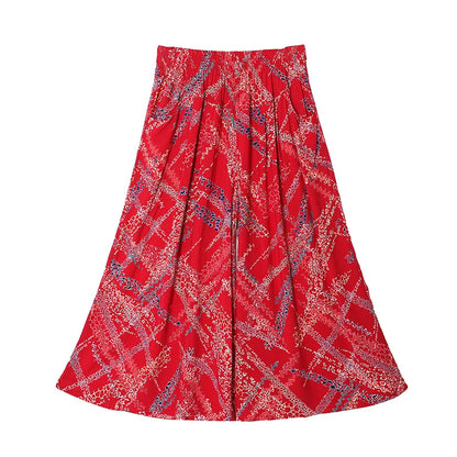 Women's Trendy Casual Elastic Loose-Fit Vintage 
High-Waisted Wide Leg Trousers Selection - ALOE WINGS STORE