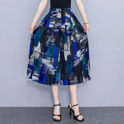 Women's Trendy Casual Elastic Loose-Fit Vintage 
High-Waisted Wide Leg Trousers Selection - ALOE WINGS STORE