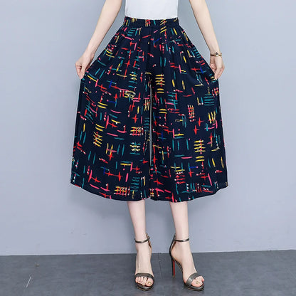 Women's Trendy Casual Elastic Loose-Fit Vintage 
High-Waisted Wide Leg Trousers Selection - ALOE WINGS STORE
