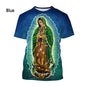 New Fashion Unisex, Central & South American Virgin Mary Designs, Casual Short-Sleeve T-Shirts - ALOE WINGS STORE