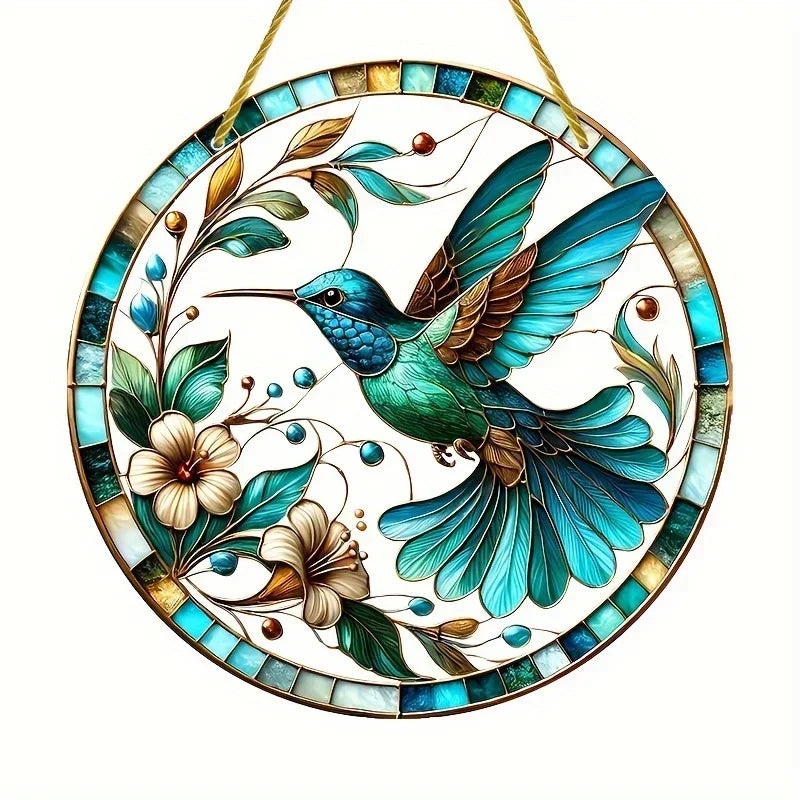 White Dove, Parrot, Owl & Eagle Suncatcher – Translucent Acrylic Round Art Sign | Stunning Window, Yard & Home Décor - ALOE WINGS STORE