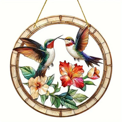 White Dove, Parrot, Owl & Eagle Suncatcher – Translucent Acrylic Round Art Sign | Stunning Window, Yard & Home Décor - ALOE WINGS STORE