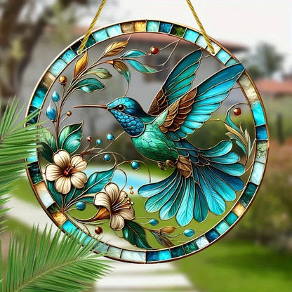 White Dove, Parrot, Owl & Eagle Suncatcher – Translucent Acrylic Round Art Sign | Stunning Window, Yard & Home Décor - ALOE WINGS STORE