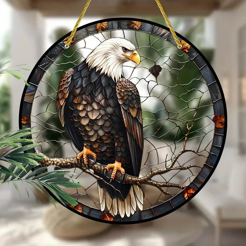 White Dove, Parrot, Owl & Eagle Suncatcher – Translucent Acrylic Round Art Sign | Stunning Window, Yard & Home Décor - ALOE WINGS STORE